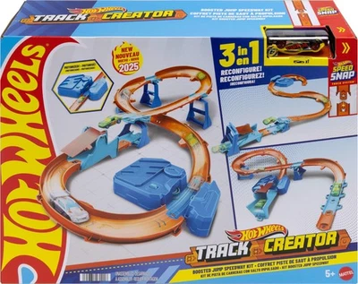 Hot Wheels Toy Car Track Set, Deluxe Building Box with Motorized Booster, 1:64 - Image 1 of 4