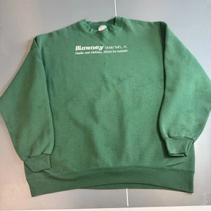 Vintage Blarney Irish Umass Amherst Crewneck Sweatshirt Gaelic St Pattys Day XXL - Picture 1 of 10