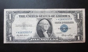 1935 E $1 *STAR* SILVER CERTIFICATE ONE DOLLAR BANKNOTE OLD US NOTE * 41693557 F - Picture 1 of 2
