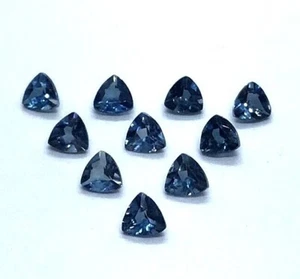 Trillion Cut Topaz Blue London AAA Natural Loose Gemstone For Making All Jewelry - Picture 1 of 19