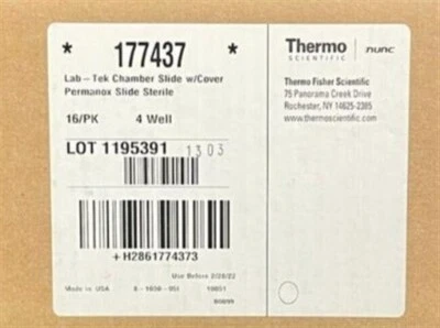 Cámara Termo Científica Diapositiva con Cubierta Plástico Paquete de 4 Pozos de 8 Diapositivas Foto 1 de 4