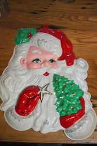 Vintage Artform Plastic Santa Wall - Picture 1 of 5