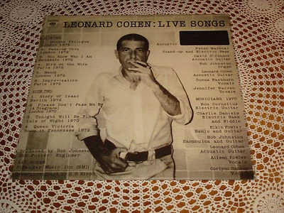 LEONARD COHEN Live Songs Audiophile SONY MUSIC MOV 180g LP NEW SEALED - Image 1 of 2