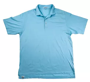 Peter Millar Polo Shirt Adult Extra Large Blue Striped Golf Mens - Foto 1 di 8