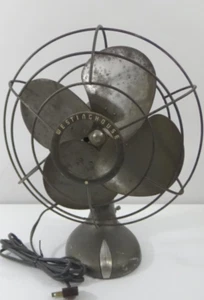 Vintage 1950's Westinghouse 12" Oscillating Electric Desk Fan Art Deco - Picture 1 of 15