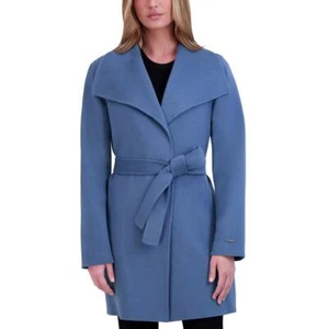 Tahari Womens Ella Blue Winter Wool le Dressy Wrap Coat Outerwear XXL BHFO 0444 - Picture 1 of 2