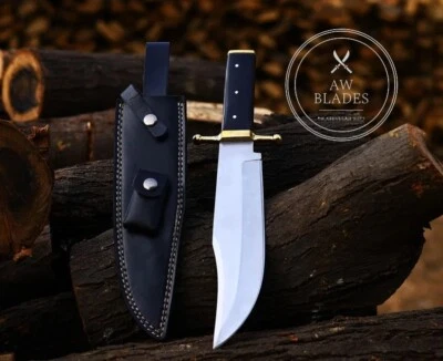Cuchillo Bowie Vintage: Cuchillo de Caza Bowie Réplica Smithsonian Acero D2 Hecho a Mano Foto 1 de 4