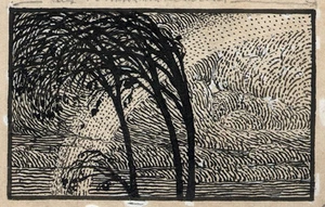 WALD mit REGENBOGEN - Willibald WEINGÄRTNER - ORIGINAL ZEICHNUNG von 1910 - Picture 1 of 1