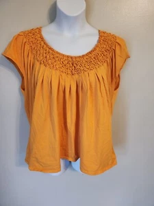 Top informal naranja ahumado Relativity con manga gorra 3X Plus - Imagen 1 de 5