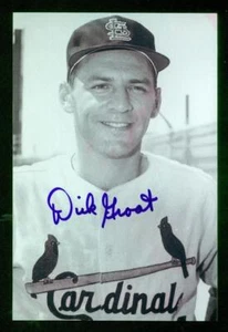 #1285, 4" x 6" Photo Card, Signed-Autographed, Dick Groat, Cardinals - Picture 1 of 2