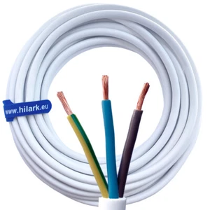 PVC Kabel H05VV-F 3x1,5 mm² Schlauchleitung 3G1,5 mm² weiß 10-100 m - Bild 1 von 7