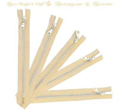 3 - 10 piezas 8 10 12 pulgadas plata donut tirador cremallera rosa negro blanco marfil natural Foto 1 de 4