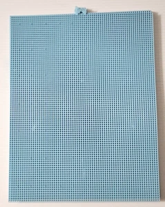 Lot of 7 Darice Light Blue 10.5 x 13.5 Plastic Canvas Sheet 7 Mesh Made in USA - Picture 1 of 6