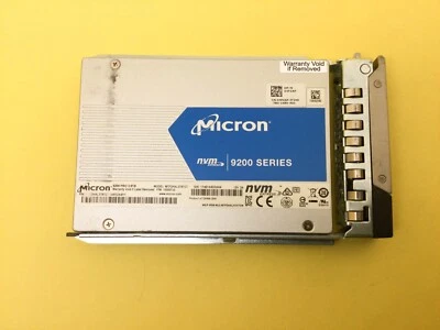 Micron 9200 PRO 3.84TB PCIe NVME U.2 2.5" SSD MTFDHAL3T8TCT Dell 3FG6P - Image 1 of 4
