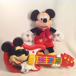 Mickey Mouse Talking 6+ Phrases Music GUITAR ROCK STAR MICKEY & Plush 12" - Picture 1 of 12