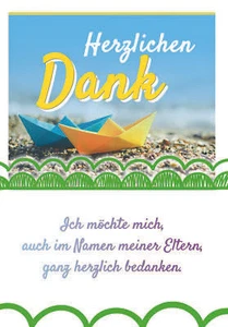 Kommunion - 5 Danksagung im Format 11,5 x 17 cm mit 5 Umschlägen - Skorpion - Bild 1 von 1