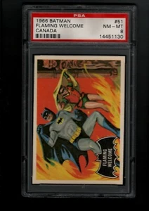 1966 Batman Black Canada Flaming Welcome #51 PSA 8 NM-MT RARE LOW POP - Bild 1 von 2