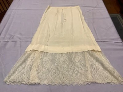 Antique Victorian Semi Sheer Lace  Slip Underwear Garment Lingerie - Image 1 of 4