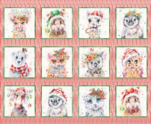 Little Darlings Christmas 36" Blocco Pannello 9" Blocchi 5374 Dal Pannello - Foto 1 di 6