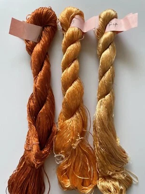 189Colors 100%mulberry silk,hand-dyed velvet flowers Twistless silk floss/thread - Image 1 of 4