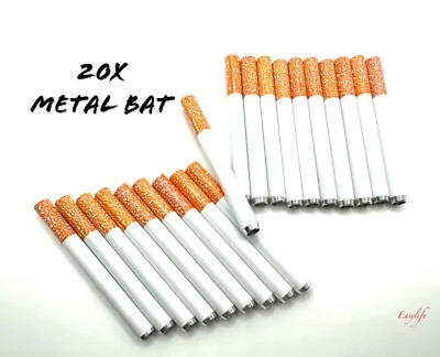 20 X Metal Bat Cigarette Dugout or 1 Hitter For Tobacco - Image 1 of 4