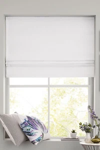 100% Blackout Roman Blinds Flat Pleated Thermal Insulation Bedroom Living Room - Picture 1 of 27