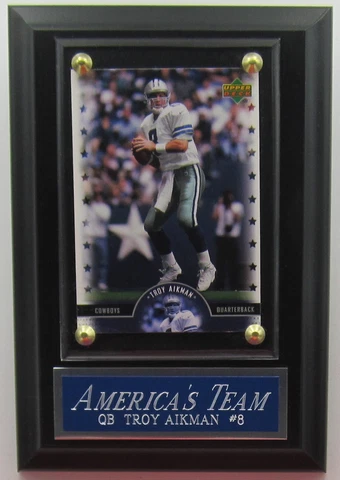 EMMITT SMITH DALLAS COWBOYS CARD PLAQUE WITH EASEL FOR YOUR MAN CAVE DECOR Cover