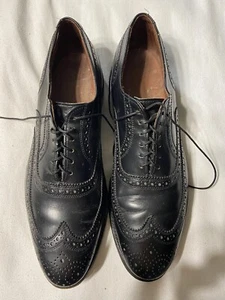 Allen Edmonds Black Dress Wingtip Shoes Size 9 - Picture 1 of 5