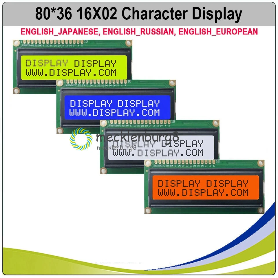 1602 16X2 16*2 Character LCD Module Display Screen Panel LCM Gray Blue White NEW - Bild 1 von 1