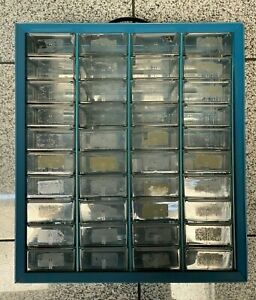 Vintage 40 Drawer Metal Akro Mills Small Parts Storage Organizer Cabinet Bin