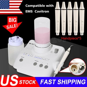 Dental Ultrasonic Piezo Scaler + 2 Bottles fit EMS Cavitron tips / 5*Handpiece - Picture 1 of 26
