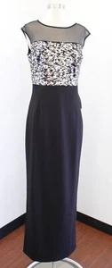 NWT Vince Camuto Black Silver Mesh Sequin Dress Size 6 Evening Gown Formal Party - Picture 1 of 9