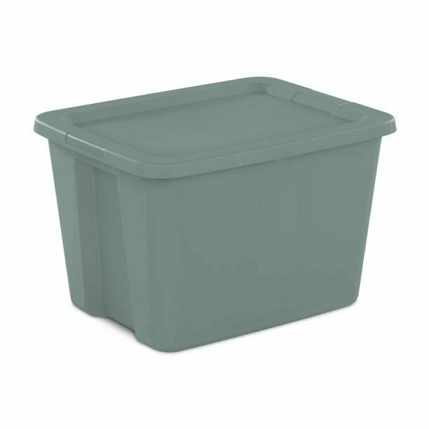 Sterilite Storage Plastic Tote Box Container, Aqua Slate Gray - 21869B06