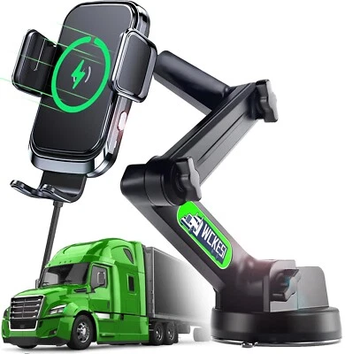 Truck Phone Holder Mount Wireless Charger Heavy Duty for Car 15W Smart Fast C... - Image 1 of 4