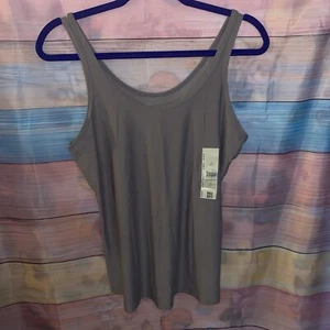 NoBo No Boundaries NB Scoop Tank Top Shirt Spaghetti XL (15-17) Grey Crystal - Picture 1 of 11