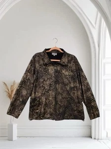 JM Collection Animal Print Jacket Women’s Size Large Lightweight Casual Travel - Picture 1 of 13