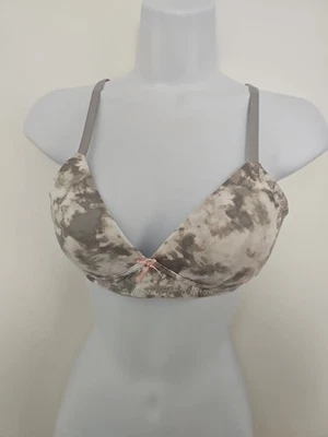 Daisy Fuentes Girl T-shirt Bra Youth 34A Camouflagw Pink Bow Spaghetti Strap - Image 1 of 4