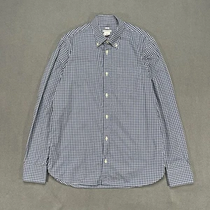 Club Monaco Shirt Blue Check Mens Small Classic Long Sleeve Button Down - Picture 1 of 8