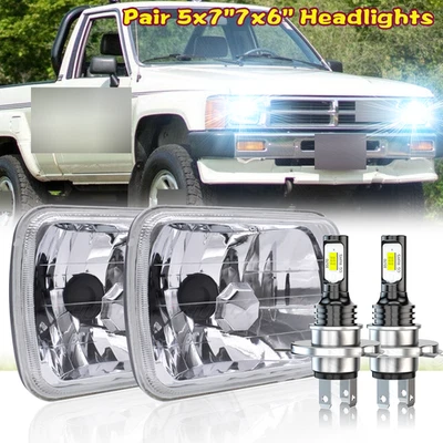 Par de faros 5x7''7x6" Hi-Lo Fit camioneta Toyota Hilux 1988-1997 1982-95 Foto 1 de 4