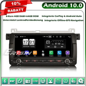 Radio Coche 8.8" DSP Android 12 GPS Navi BMW Serie 3 M3 E46 Rover 75 MG ZT 4GB RAM - Imagen 1 de 12