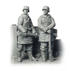 Kit Modelo Figura Resina 1/35 Soldados Alemanes Segunda Guerra Mundial 2 Figuras Sin Montar Sin Pintar - Imagen 1 de 2