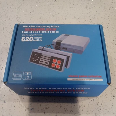 Mini Gaming System Console 620 Classic Games W 2 Controllers Plug N Play New - Image 1 of 4