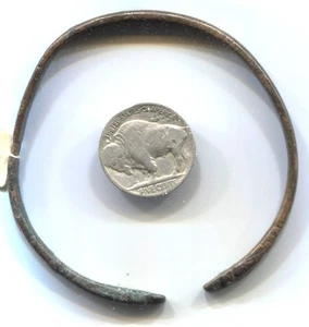 Pulsera Bronce Antiguo Luristán Cabeza de Serpiente Ver Escaneos - Imagen 1 de 4