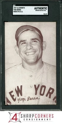 1947-66 EXPOSIÇÕES YOGI BERRA HOF FEITAS NOS EUA SGC AUTÊNTICO - Imagem 1 de 4