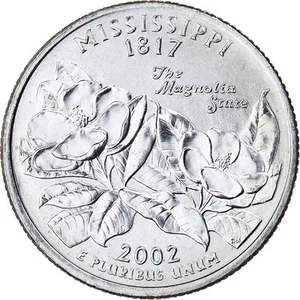 [#396637] United States, Quarter, Quarter Dollar, 2002, Denver, Mississippi 1817 - Picture 1 of 2