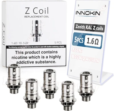 Zenith Z Coils, KAL 1.6Ohm, Works with All Zenith Tanks, Adept Zlide, Coolfire M - Image 1 of 4
