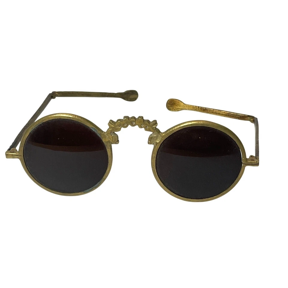 Gafas de sol plegables redondas de metal Steampunk chino besando dragones oscuras de colección Foto 1 de 4