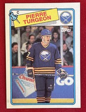 1988-89 Topps Pierre Turgeon ROOKIE Buffalo Sabres #194 NM-MT 🏒