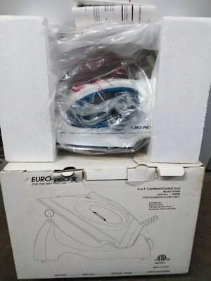 Euro-Pro X EP484 2 в 1 беспроводной/проводной утюг вертикальный пар против капель - Изображение 1 из 4