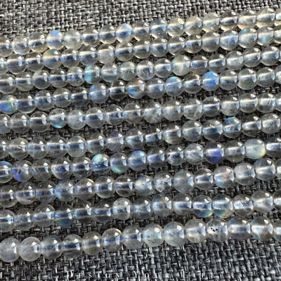 3,5mm natürliche hochwertige Labradorit Edelstein Perlen am Strang - ca. 108 Stk - Bild 1 von 4